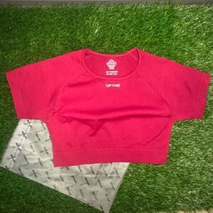 Dfyne impact crop top berry large